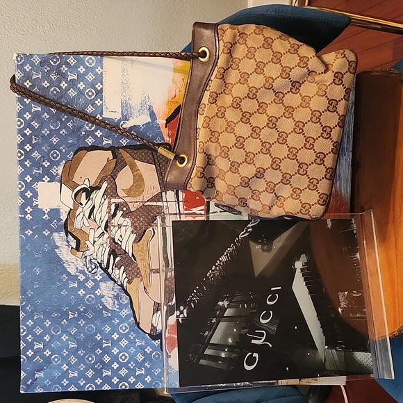 Gucci Canvas/Leather Logo Shoulder Bag Rare - Picture 3 of 17